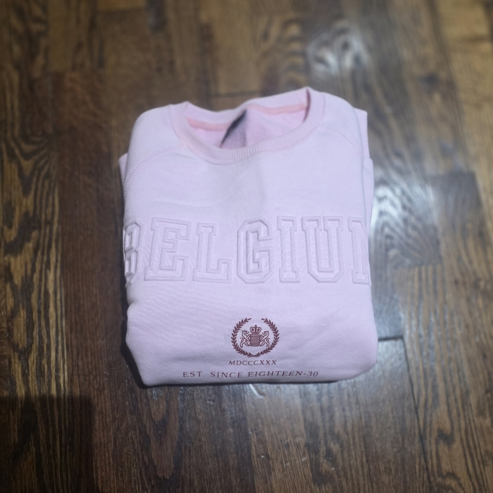 Belgium Designs Light Pink Hoodie Extra Small